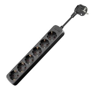 Goobay 38839 Steckdosenleiste 6-fach, 5 m, schwarz Kabellänge: 5 m