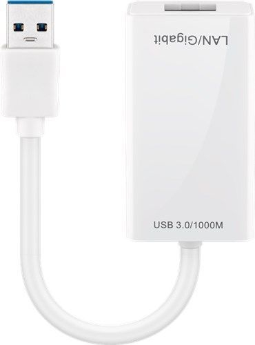 Goobay 95442 USB-A-Ethernet-Adapter, weiß VPE Retail Box Mindestbestellmenge 1