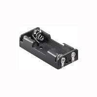 Goobay 11988 2x AAA (Micro) Batteriehalter, Schwarz - Lötfahne (U)