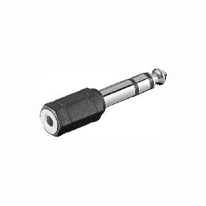 Goobay 11100 Kopfhörer Adapter, AUX Klinke 6,35 mm zu 3,5 mm, Klinke 6,35 mm Stecker (3-Pin, stereo)