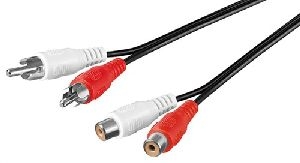 Goobay 50027 Stereo-Verlängerungskabel 2x Cinch Kabellänge: 5 m VPE Cable Tag Mindestbestellmenge 1
