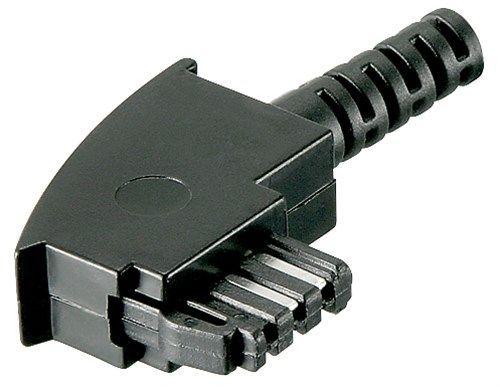 Goobay 50247 TAE-F-Stecker mit Knickschutz VPE Bulk Mindestbestellmenge 1