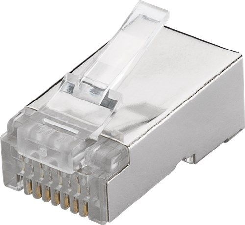 Goobay 93829 RJ45 Stecker, CAT 6 STP geschirmt VPE Bulk Mindestbestellmenge 10