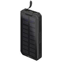 Goobay 53934 Outdoor Schnelllade-Powerbank mit Solar 20.000 mAh (USB-C™ PD, QC 3.0)