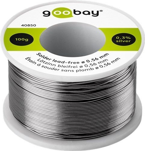 Goobay 40850 Lötzinn bleifrei, ø 0,56 mm, 100 g VPE Bulk Mindestbestellmenge 1