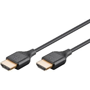 Goobay 75293 Slim High Speed HDMI™-Kabel mit Ethernet Kabellänge: 1 m VPE Cable Tag Mindestbestellmenge 1