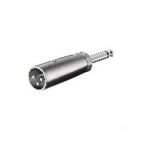 Goobay 27452 XLR-Adapter, AUX-Klinke 6,35 mm Mono-Stecker auf XLR-Stecker - 1x XLR-Stecker (3-polig) > 1x 6,35-mm-Klinkenstecker (2-polig, mono)