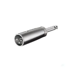 Goobay 27452 XLR-Adapter, AUX-Klinke 6,35 mm, Mono-Stecker zu XLR-Stecker