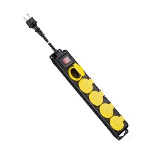 Goobay 45194 Steckdosenleiste 5-fach, spritzwassergeschützt, 3 m VPE Sleeve Mindestbestellmenge 1