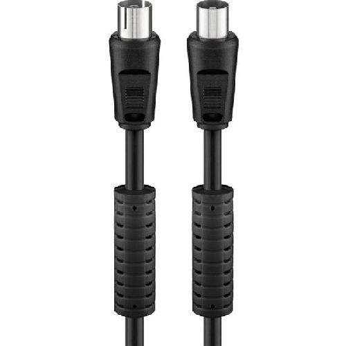 Goobay 50728 Antennenkabel mit Ferrit (80 dB), doppelt geschirmt VPE Bulk Mindestbestellmenge 1