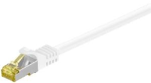 Goobay 91089 RJ45 Patchkabel CAT 6A S/FTP (PiMF), 500 MHz mit CAT 7 Rohkabel, weiß VPE Cable Tag Mindestbestellmenge 1