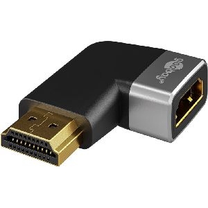 Goobay 72012 HDMI™-Winkeladapter 270° horizontal, 8K @ 60 Hz, vergoldet