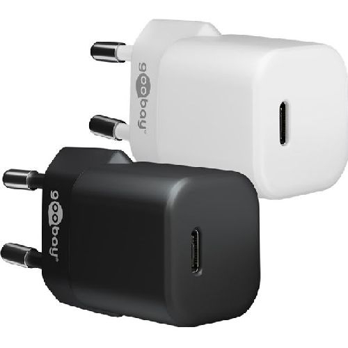 Goobay 65404 USB-C™ PD GaN Schnellladegerät Nano (20 W) weiß VPE Retail Polybag Mindestbestellmenge 1