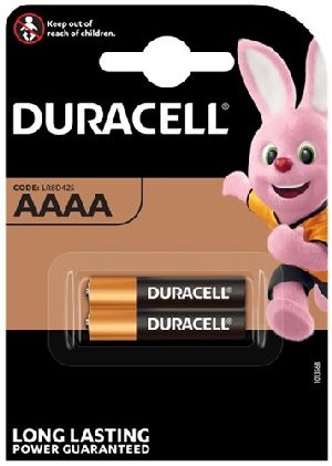 Duracell 42112 LR61/AAAA (Mini) (MN2500) Batterie, 2 Stk. im Blister VPE Retail Blister Mindestbestellmenge 1