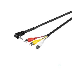 Goobay 50209 Adapterkabel, Composite Audio Video zu 3,5 mm, 1.5 m - Klinke 3,5 mm Stecker (4-Pin, st