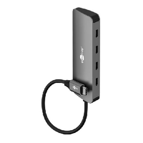 Goobay 76565 Slim 4-Port USB-Hub, USB-C™ auf USB-C™, 10 Gbit/s VPE Retail Box Mindestbestellmenge 1