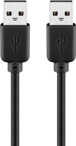 Goobay 93594 USB 2.0 Hi-Speed-Kabel 3 m, schwarz Kabellänge: 3 m VPE Cable Tag Mindestbestellmenge 10