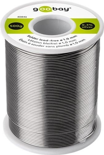 Goobay 40846 Lötzinn bleifrei, ø 1,0 mm, 500 g VPE Bulk Mindestbestellmenge 1