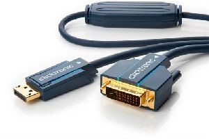 Clicktronic 70729 Aktives DisplayPort™-auf-DVI-D-Adapterkabel VPE Retail Box Mindestbestellmenge 1