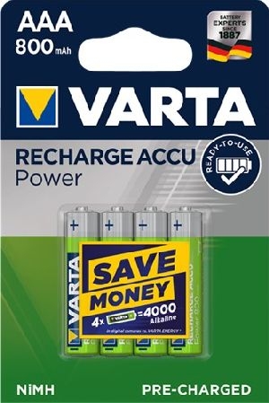 Varta 43461 AAA (Micro)/HR03 (56703) Akku - 800 mAh, 4 Stk. Blister