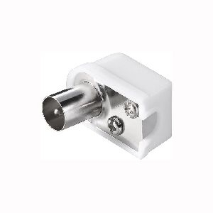 Goobay 11502 Koax-Winkelstecker mit Schraubbefestigung, slim VPE Bulk Mindestbestellmenge 10