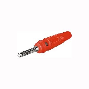 Goobay 11459 Bananen-Stecker, Rot - mit 4,0-mm-Querloch, trittfest, rot