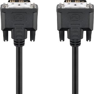 Goobay 50850 DVI-D Full HD-Kabel Single Link, vernickelt Kabellänge: 2 m
