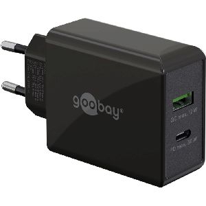 Goobay 61673 USB-C™ PD Dual-Schnellladegerät (30 W) schwarz