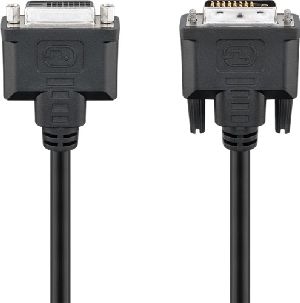Goobay 50855 DVI-D Full HD-Verlängerungskabel Dual Link, vernickelt Kabellänge: 2 m