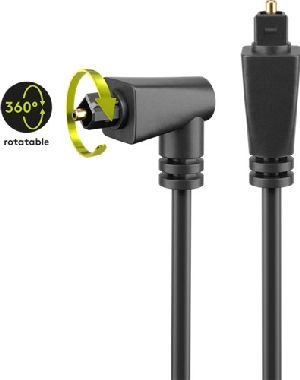 Goobay 41595 Toslink-Kabel abgewinkelt und drehbar Kabellänge: 2 m