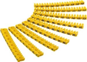 Goobay 72516 Kabelmarker-Clips "Buchstaben A-C", für Kabeldurchmesser von 2,8 - 4,6 mm VPE Retail Polybag Mindestbestellmenge 1