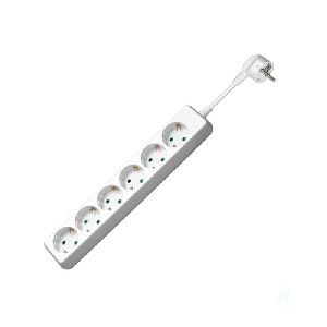Goobay 51079 Steckdosenleiste 6-fach, 3 m, weiß Kabellänge: 3 m