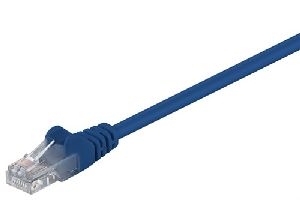 Goobay 95554 CAT 5e Patchkabel, U/UTP, blau VPE Cable Tag Mindestbestellmenge 1