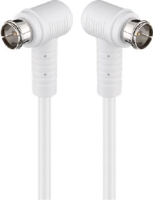 Goobay 67342 Gewinkeltes SAT-Antennenkabel (80 dB), doppelt geschirmt VPE Bulk Mindestbestellmenge 1