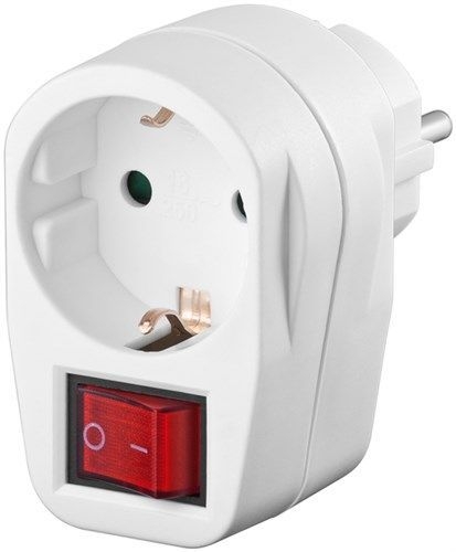 Goobay 94272 Schutzkontaktsteckdose mit Schalter, 16 A VPE Bulk Mindestbestellmenge 1