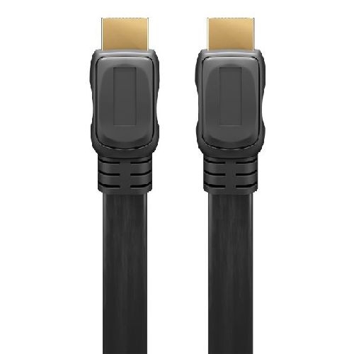Goobay 61278 High-Speed-HDMI™-Flachkabel mit Ethernet VPE Cable Tag Mindestbestellmenge 1