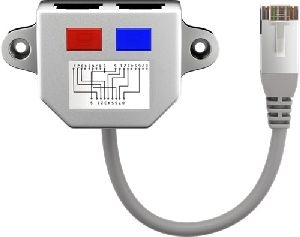 Goobay 68908 LAN-Kabel-Verteiler (Netzwerkdoppler), Y-Adapter