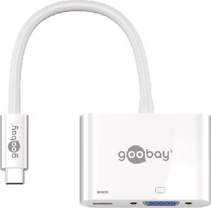 Goobay 62107 USB-C™-Adapter VGA, PD, weiß