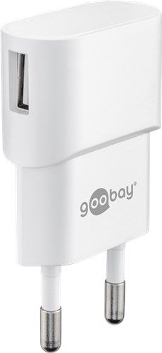 Goobay 44948 USB-A Ladegerät (5 W) weiß VPE Retail Polybag Mindestbestellmenge 1