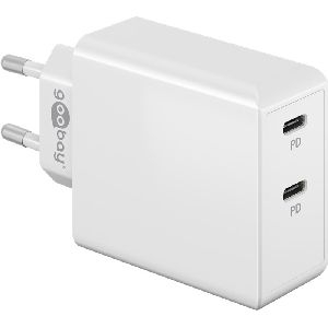 Goobay 61758 USB-C™ PD Dual-Schnellladegerät (36 W) weiß Farbversion: weiß VPE Retail Polybag Mindestbestellmenge 1