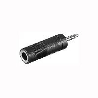 Goobay 11101 Kopfhörer Adapter AUX, Klinke 3,5 mm zu 6,35 mm, Klinke 3,5 mm Stecker (3-Pin, stereo) - Klinke 3,5 mm Stecker (3-Pin, stereo) > Klinke 6,35 mm Buchse (3-Pin, stereo)