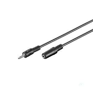 Goobay 50090 Kopfhörer- und Audio Verlängerungskabel AUX, 3-pol. 3,5 mm Kabellänge: 5 m