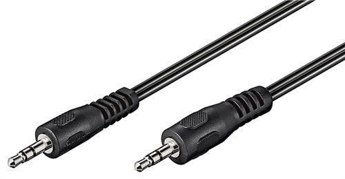 Goobay 50449 Audio Verbindungskabel AUX, 3,5 mm Stereo, Flachkabel VPE Cable Tag Mindestbestellmenge 1