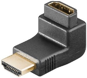 Goobay 68782 HDMI™-Winkeladapter, vergoldet (4K @ 60 Hz)