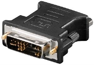 Goobay 69971 Analoger DVI-A/VGA-Adapter, Schwarz - DVI-A-Stecker (12+5 pin) > VGA-Buchse (15-polig)