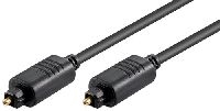 Goobay 51221 Toslink-Kabel 5 mm, 1.5 m, Schwarz - Toslink-Stecker > Toslink-Stecker, ø 5 mm