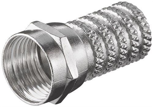 Goobay 51852 Aufdreh-F-Stecker 6,0 mm VPE Bulk Mindestbestellmenge 100