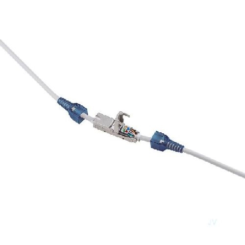 Goobay 79579 Werkzeugloser Kabelverbinder "Slim" CAT 6A, STP geschirmt VPE Bulk Mindestbestellmenge 1