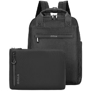Golla 76463 Set aus Rucksack und Laptop-Sleeve 14 Zoll, Black passend für Geräte bis: 35.5 cm