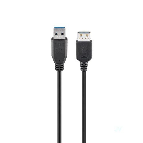 Goobay 93998 USB-A-Verlängerung, 1,8 m, schwarz VPE Cable Tag Mindestbestellmenge 1